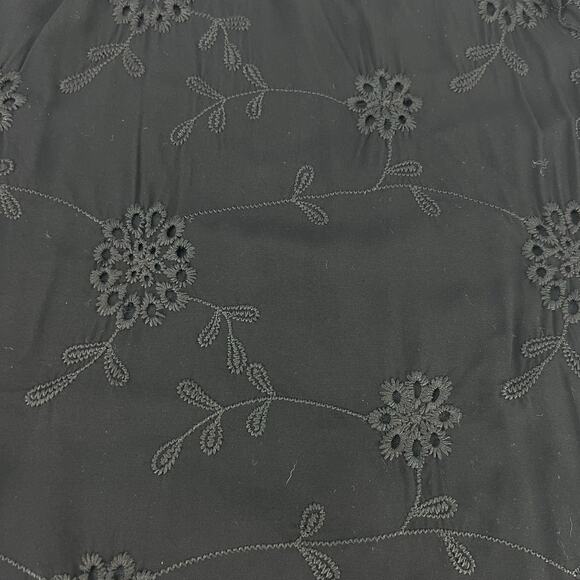 Luna Rae Black EMBROIDERED Floral FLUTTER SLEEVE Women's Blouse XL - Picture 4 of 11